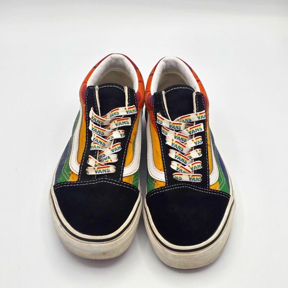 Vans Old Skool Rainbow Pride Sneakers Lace Up Canvas Shoes - Picture 2 of 13